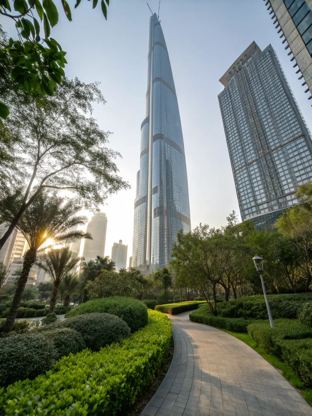 A modern, high-rise building with a sleek glass facade, representing Originals Group's investments in real estate. The image should convey stability and growth.